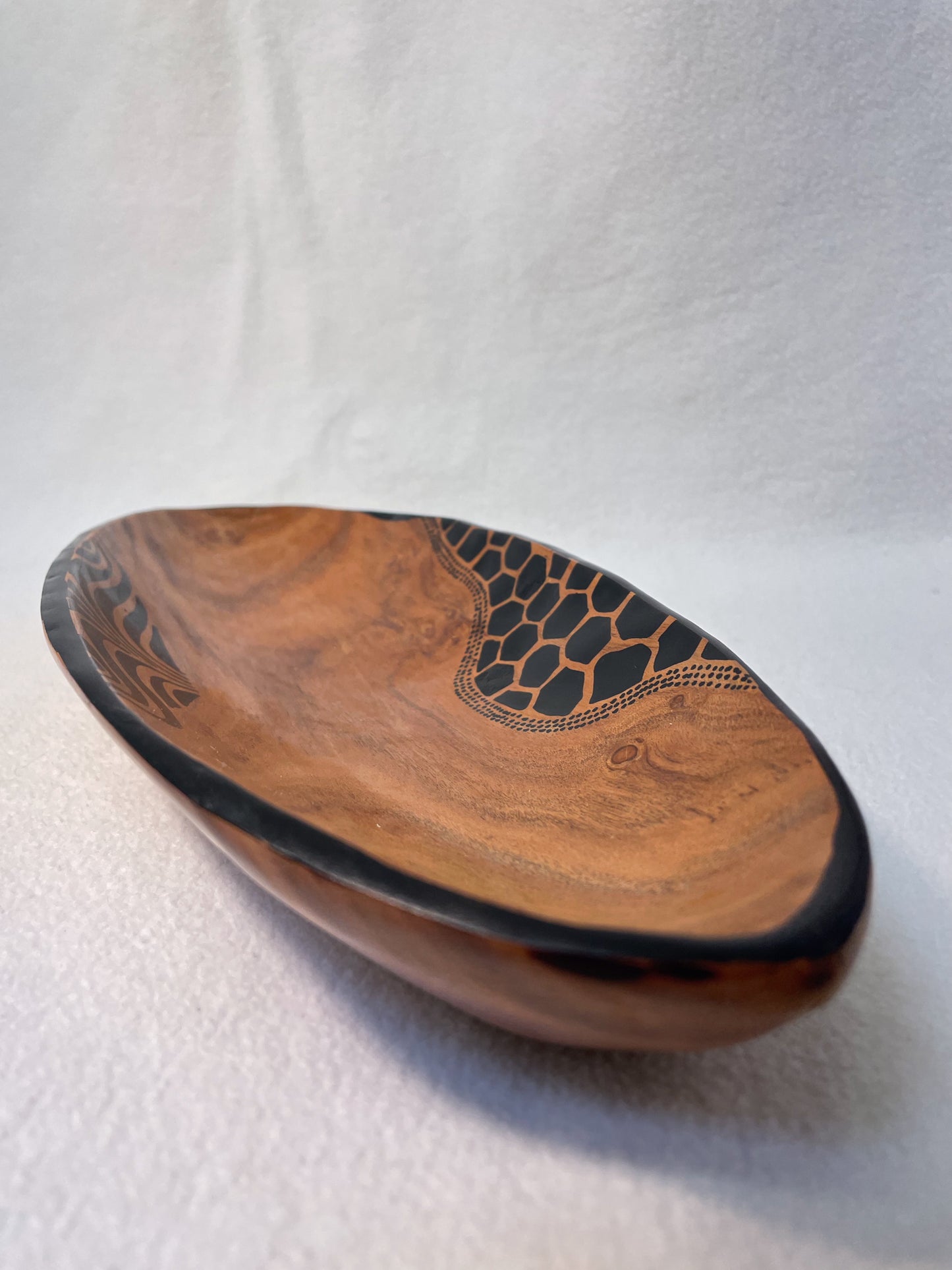 Ensemble de bols africains en bois faits à la main - 5 designs uniques aux motifs vivement peints