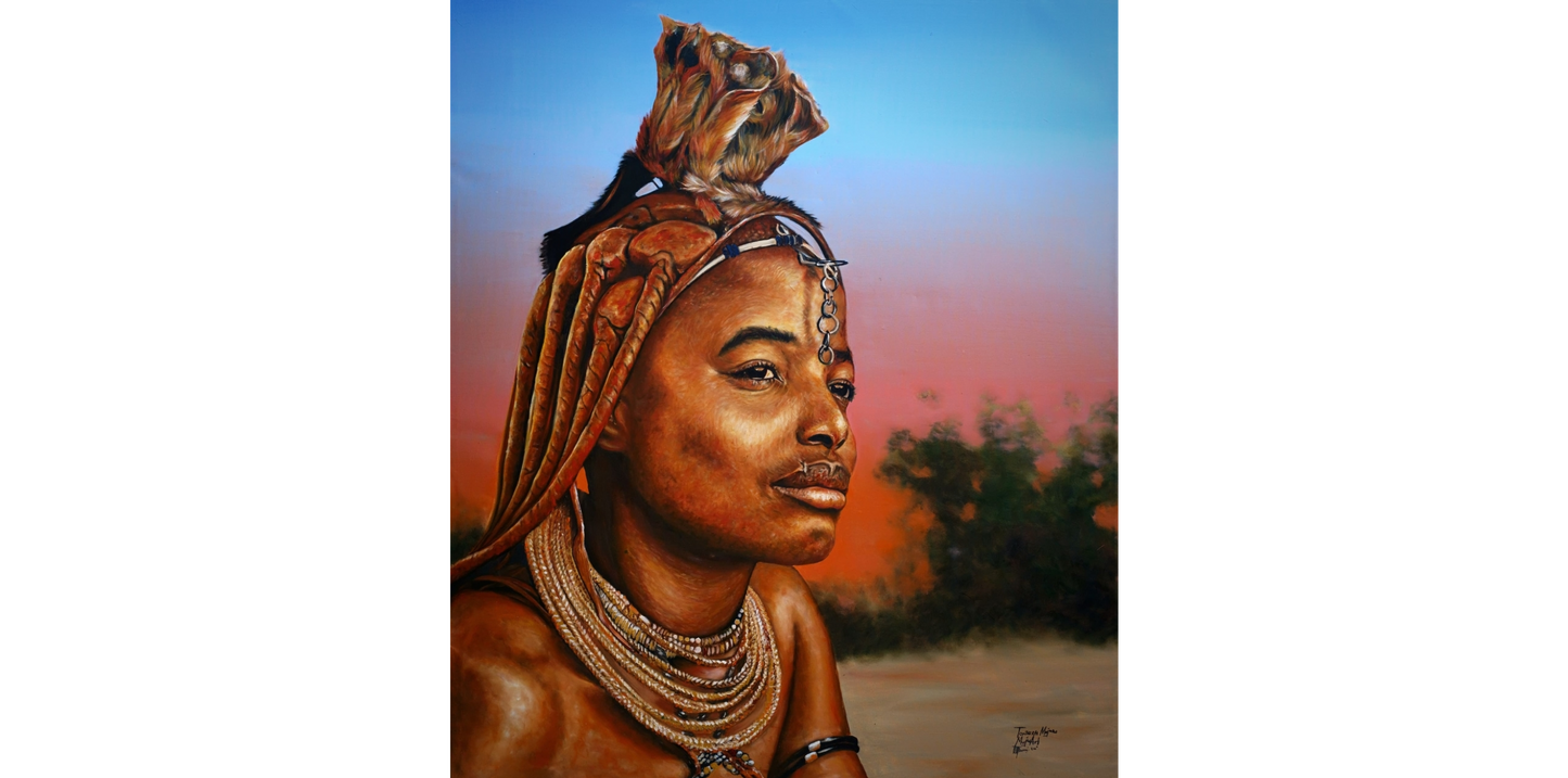 The Himba Queen -
L’Amour Éternel d’une Mère par Tonderai Mujuru (2024) - Impression A3 sur Papier Matt Lustre