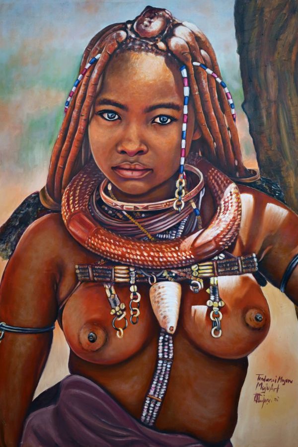Élégance des Himba par Tonderai Mujuru (2024) - Impression A3 sur Papier Matt Lustre
