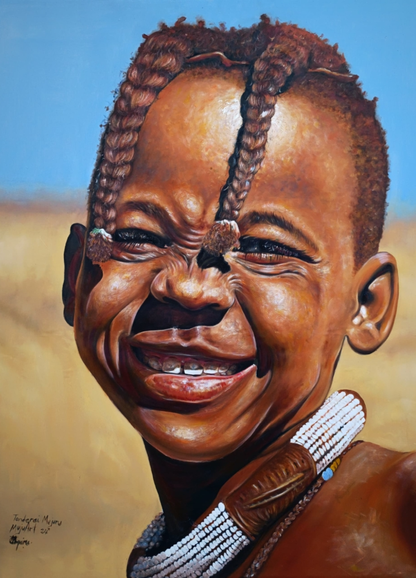 L’Aube du Bonheur - The Dawn of Happiness - par Tonderai Mujuru (2024) - Impression A3 sur Papier Matt Lustre